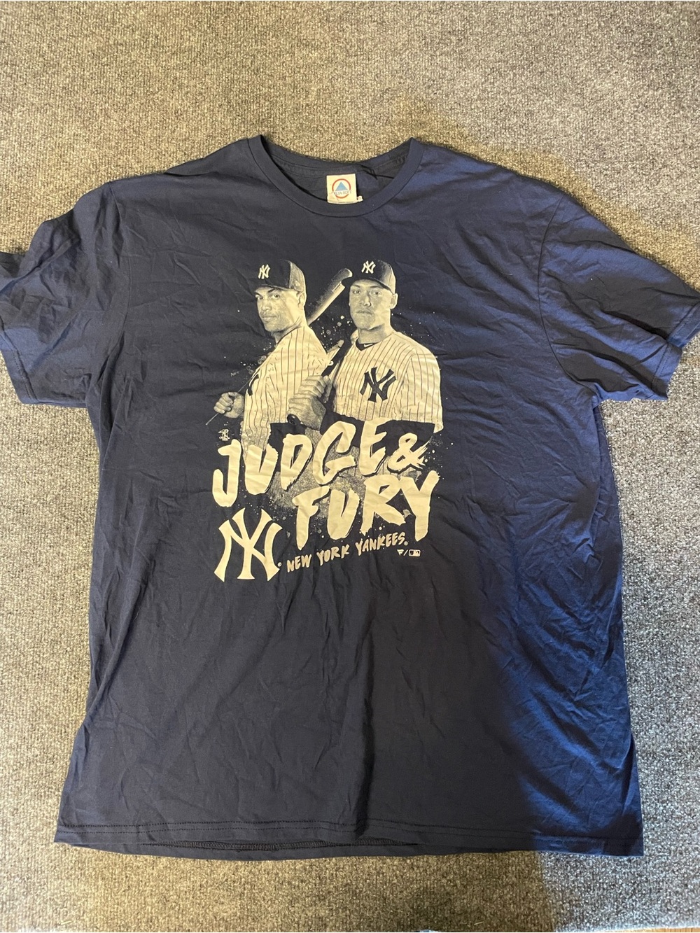 Fanatics Navy "Judge & Fury" New York Yankees Graphic Short Sleeve Tee